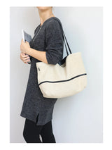 2024 Autumn Cotton And Linen Blend Material Tote Soft And Portable Shoulder Bags Women Casual Practical Bag