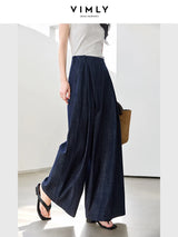 Vimly High-Waist Baggy Wide-Leg Denim Jeans for Women