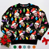 Custom Your Photo 3D Print Ugly Christmas Sweater DIY Face Family Pullovers Funny Image Sweatshirt Personalized Xmas Gift Unisex
