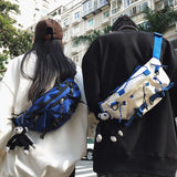 2024 Techwear Style Punk Hip Hop Single Shoulder Crossbody Bag Men Women Street Vintage Chest Bag Casual Sport Fanny Pack