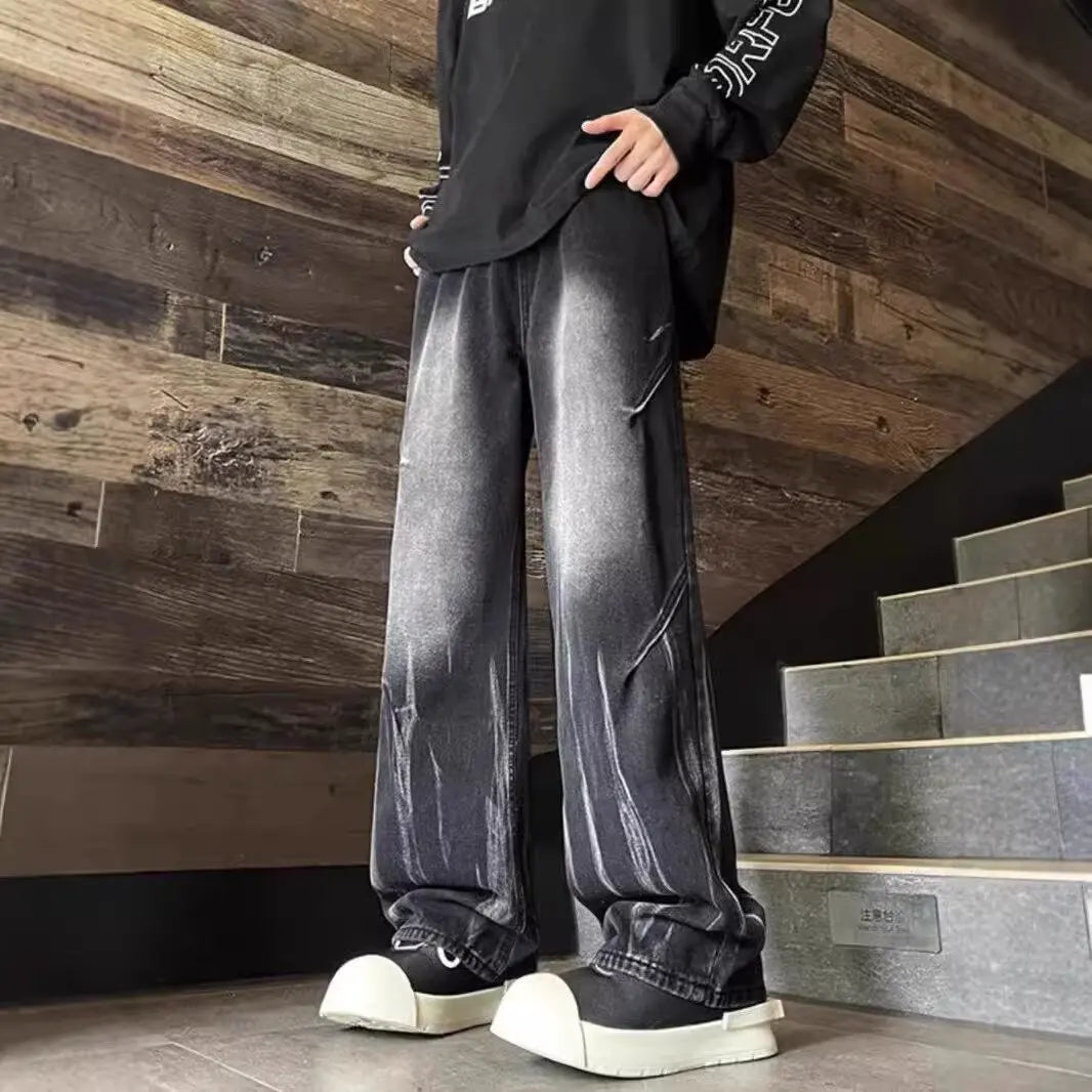 Men’s Black Straight-Leg Jeans
