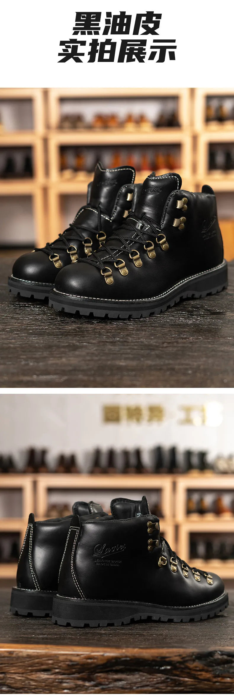 LAGIES cow leather Hiking shoes walking boots men Goodyear shoes trendy casual ankle shoes walking trekking outdoor sneakers