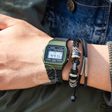 Casio F-91WM-3A Men's Classic Digital Resin Watch - Olive Green/Black