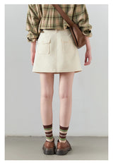 Chic Ven Women's Corduroy A-Line Mini Skirt