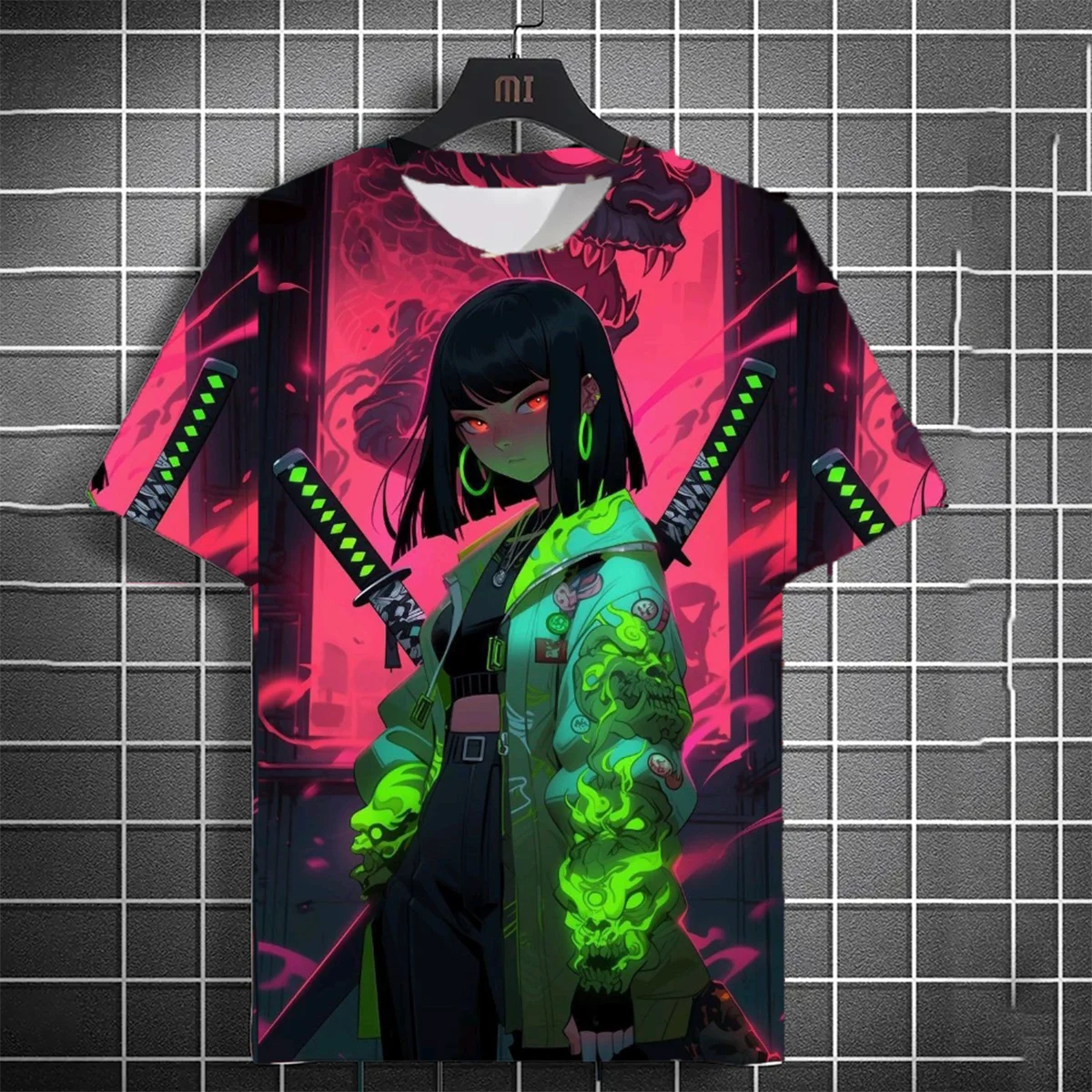 Men's Samurai Anime Graphic T-Shirt
