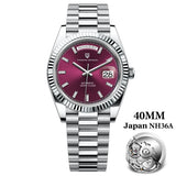 PAGANI DESIGN 2026 New Luxury Rose Gold DD40 Automatic Watch For Men NH36A Mechanical Wristwatch Men Stainless steel Waterproof