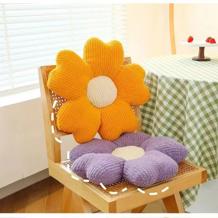 Five-Petal Flower Throw Cushion | Macaron Colors