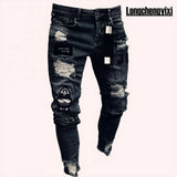 Men’s Ripped Stretch Denim Jeans