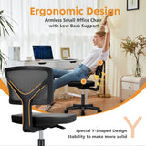 JHK Armless Mesh Office Chair | Lumbar Support & 360° Swivel