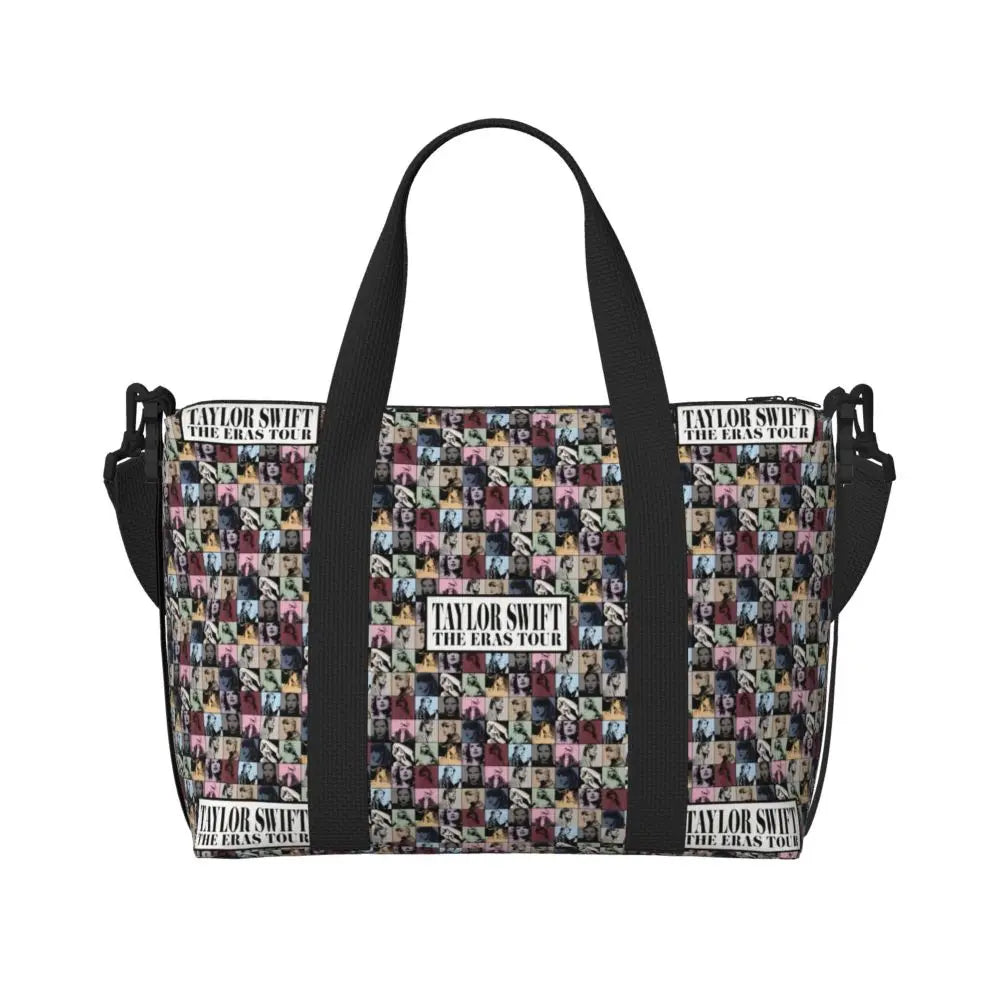 Custom The Eras Tour 1989 Taylor's Swift's American Pop Singer Tote Bag Women Large Capacity Beach Gym Travel Bags