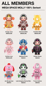 POP MART MEGA SPACE MOLLY 100% Series 4 Blind Box Guess Bag Mystery Box Toys Doll Cute Figure Desktop Ornaments