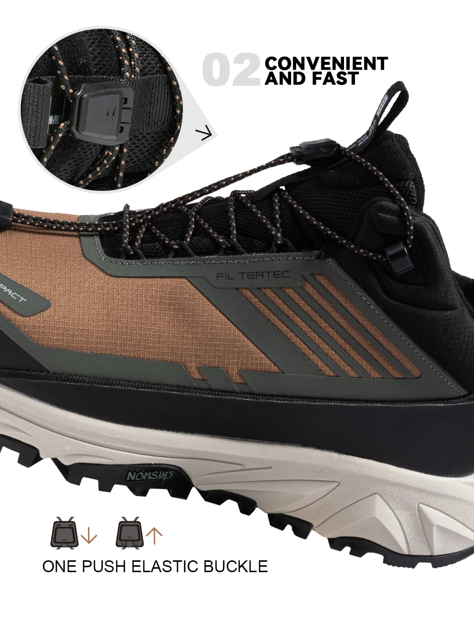 Baasploa Men Hiking Shoes Outdoor Waterproof Resistant Sneakers Male Winter Comfort Plush Warm Casual Walking Shoes Non-Slip