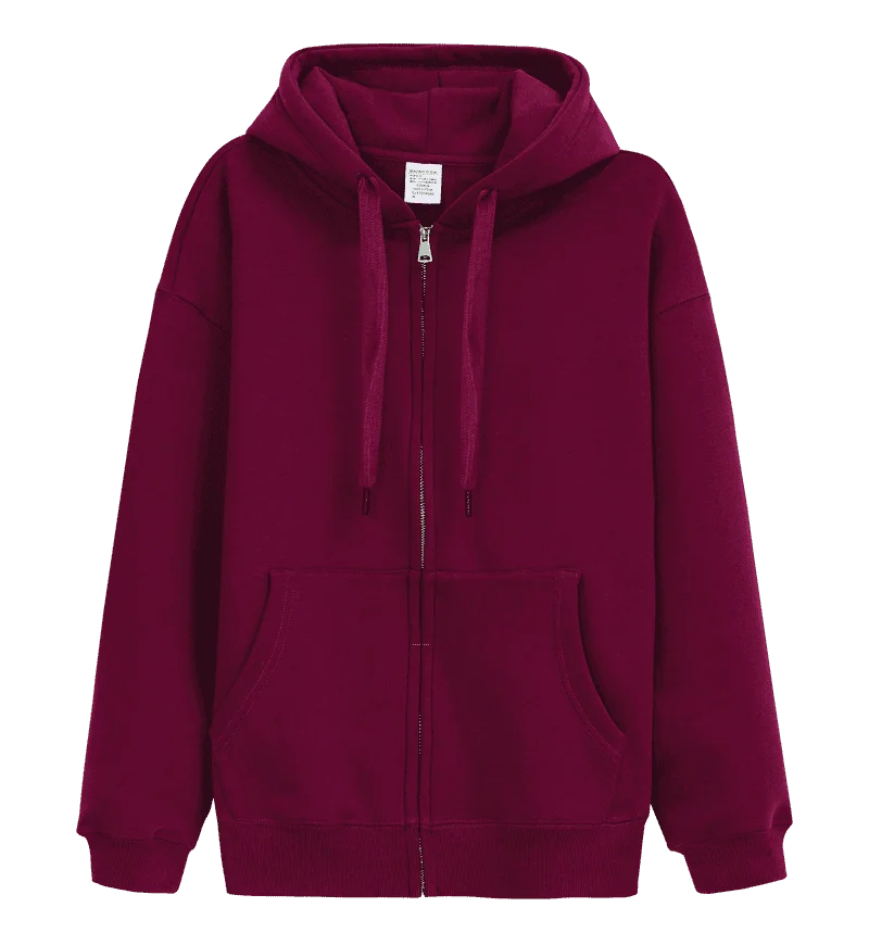 Unisex Oversized Zip-Up Hoodie