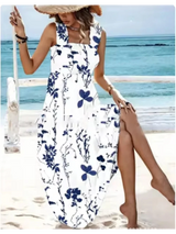 Square Collar Summer Sundress