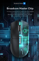 Attack Shark X11 PAW3311 Wireless Bluetooth Mouse, 2.4G 400IPS RGB PC Gaming Mouse