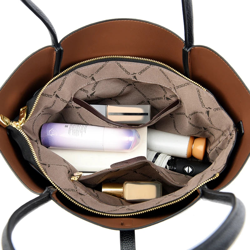 High Quality Soft Leather Shoulder Crossbody Bags For Women Large Capacity Luxury Bag Brand Designer Casual Handbag Sac A Main