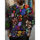 Retro Plaid Art Graphic Sweatshirt