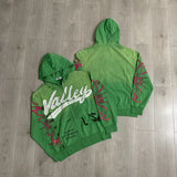 Streetwear Patchwork Letter Embroidery Zipper Terry Hooded Hoodie for Men Distressed Hole Cardigan Sweatshirt Jacket Oversized