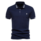 AIOPEON Men's 100% Cotton Polo Shirt – Refined Casual Style