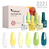 VENALISA 6pcs/kit Autumn Color Collection Fall Nails Brown Earth Gel Nail Polish TPO FREE Soak Off UV LED Semi Permanent Gel Set