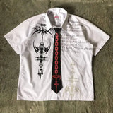 Men’s Y2K Gothic Skull Graphic Shirt