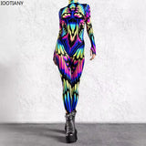 Women's 3D Print Goddess Jumpsuit Catsuit Costume