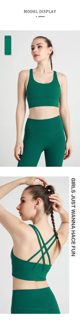 Women's Cross-Back Yoga Sports Bra