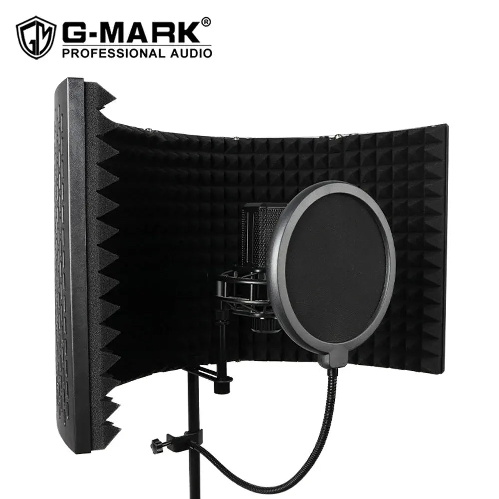 G-MARK 5 Panel Vocal Isolation Shield for Studio Recording