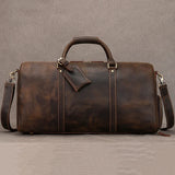 Natural Cowskin Travel Bags Waterproof Men's Leather Overnight Bag Handbag For Plane Luggage Men Male Weekend Bag Business 55cm