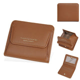 Fashionable Mini Women Wallet Name Engraving High-Quality Card Holder Simple Short Female Coin Purse Small Ladies Purse