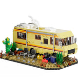 Technical Breaking Bad RV Adventure Camper Bus Car Model Building Blocks Fit Car Vehicle Assemble Bricks Toys For Avid Fans
