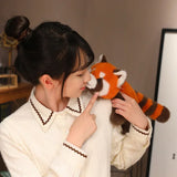 Plush Animal Cuddle Pillow – Raccoon, Fox & Red Panda