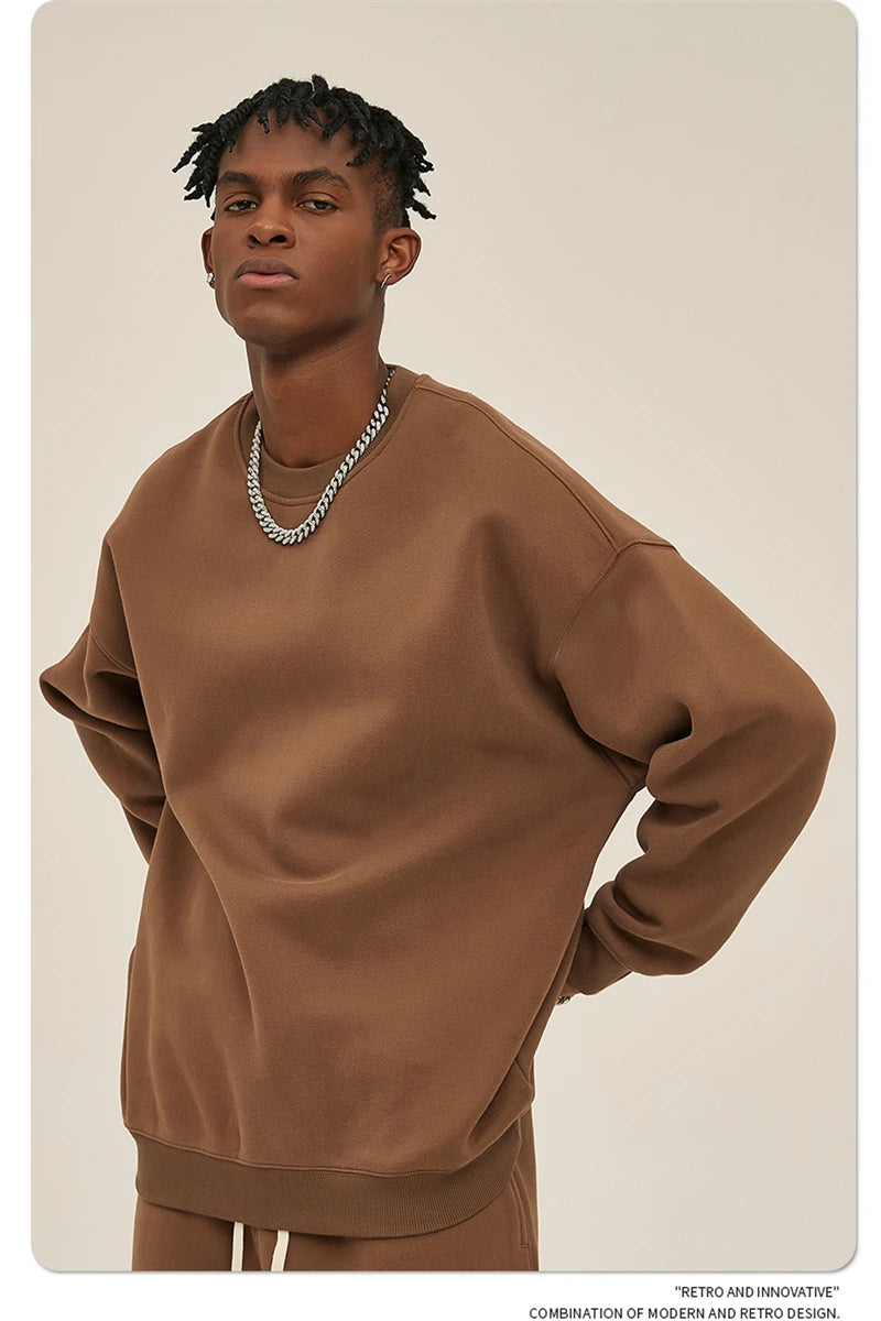 Men's 350gsm Fleece Crewneck Sweatshirt