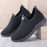 Men's Fashionable Solid Woven Knitted Running Shoes - Lightweight, Breathable and Non-Slip - Perfect Sports Shoes for Outdoor Adventure, Ideal for Men's Solid Lace-Up Casual Shoes for Sports Enthusiasts, Lightweight Ou