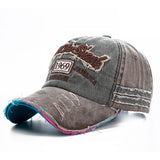 Washed Cotton Baseball Cap with Letter Detail