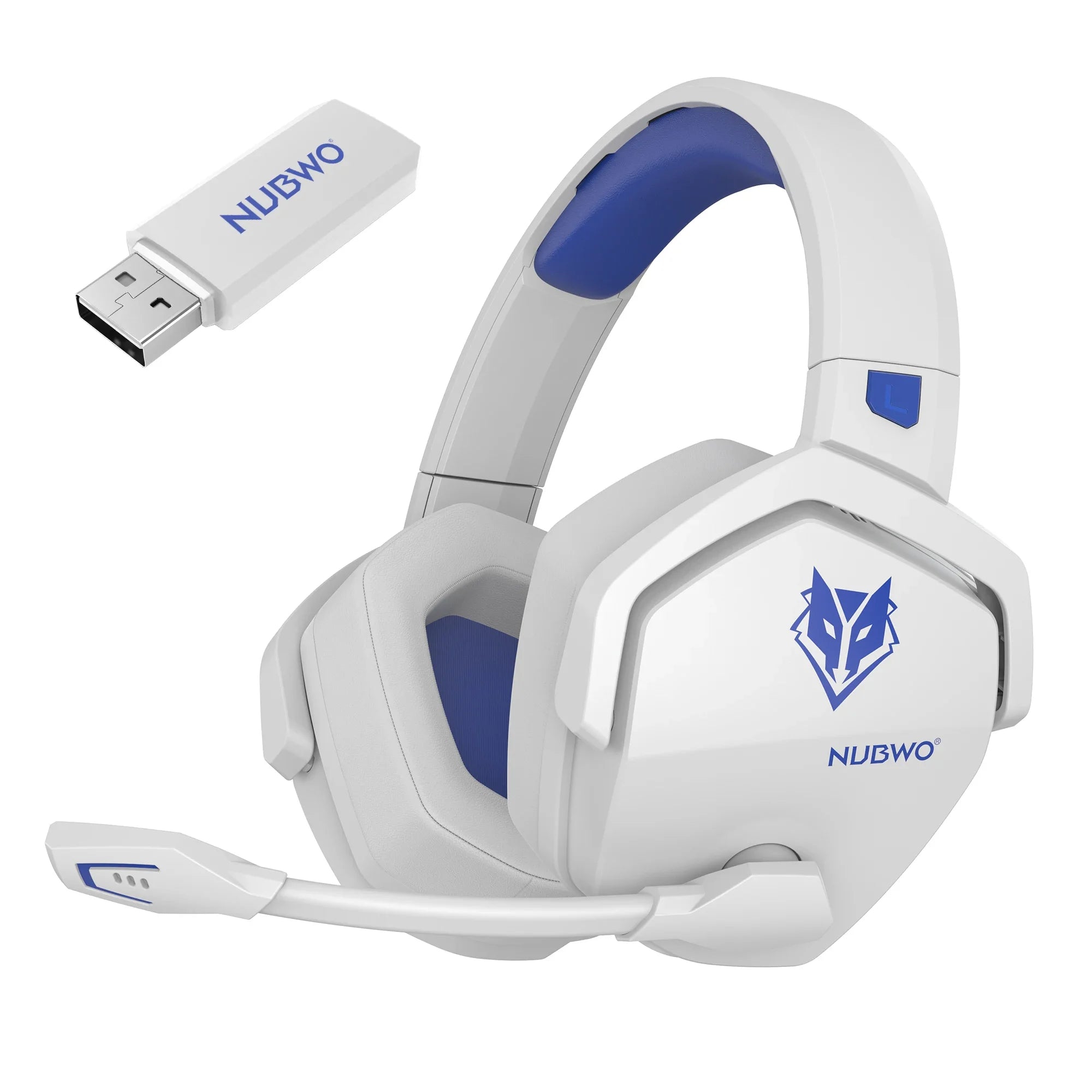 NUBWO G06 Dual Wireless Gaming Headphones 2.4GHz Bluetooth 5.3 Headsets Gamer with Microphone for PS5, PS4, PC, Mobile, Switch
