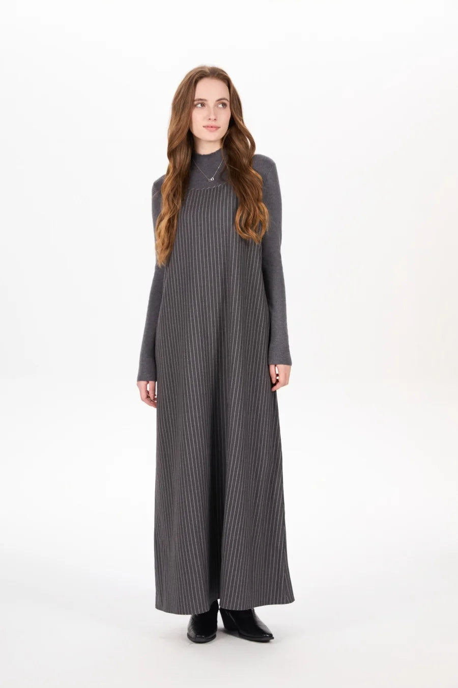 AW25 Pinstripe Collection – Knit & Slip Dress Set