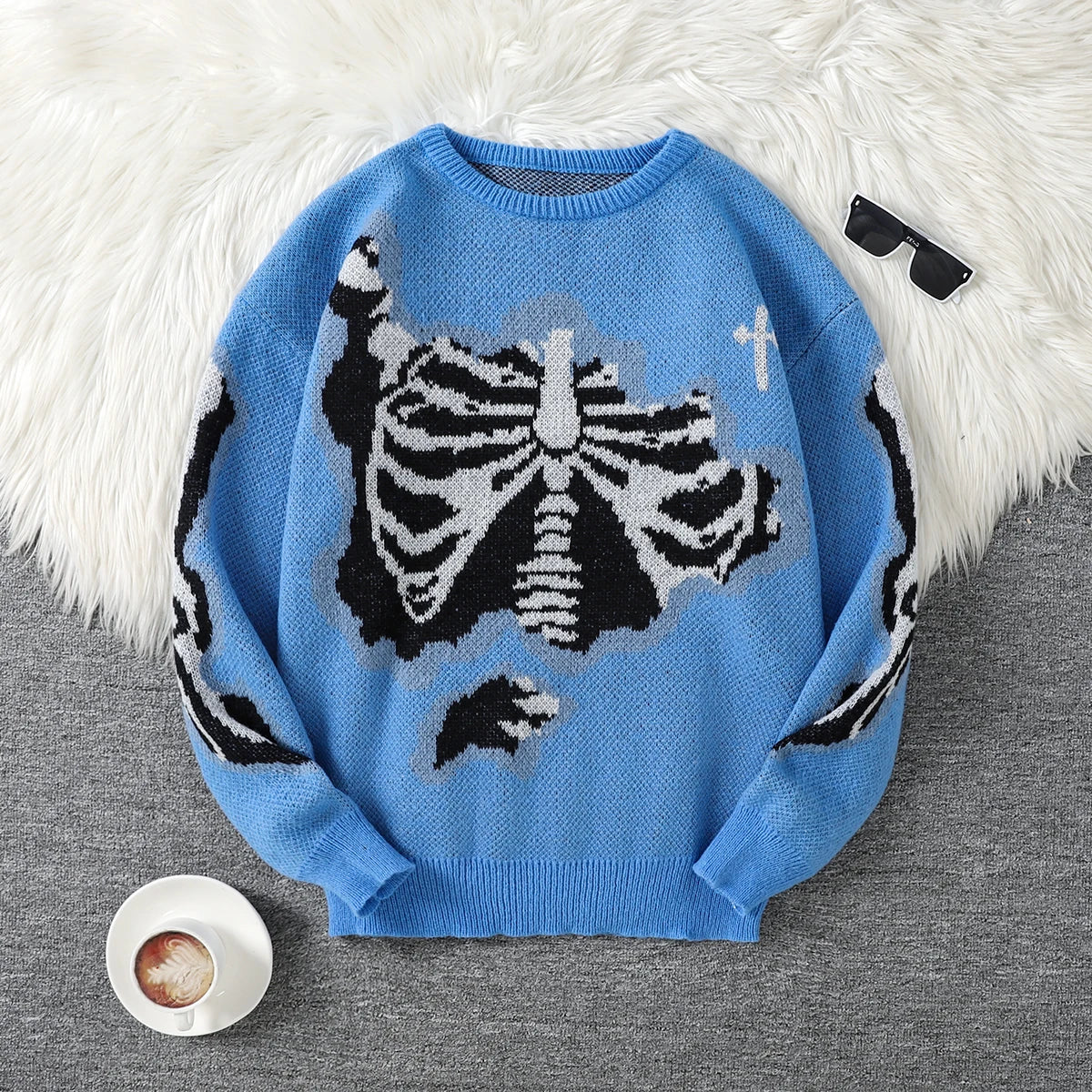 Men's Butterfly Jacquard Knit Sweater