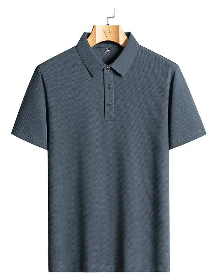 Men's Breathable Mesh Polo Shirt – Ice Silk Summer Top