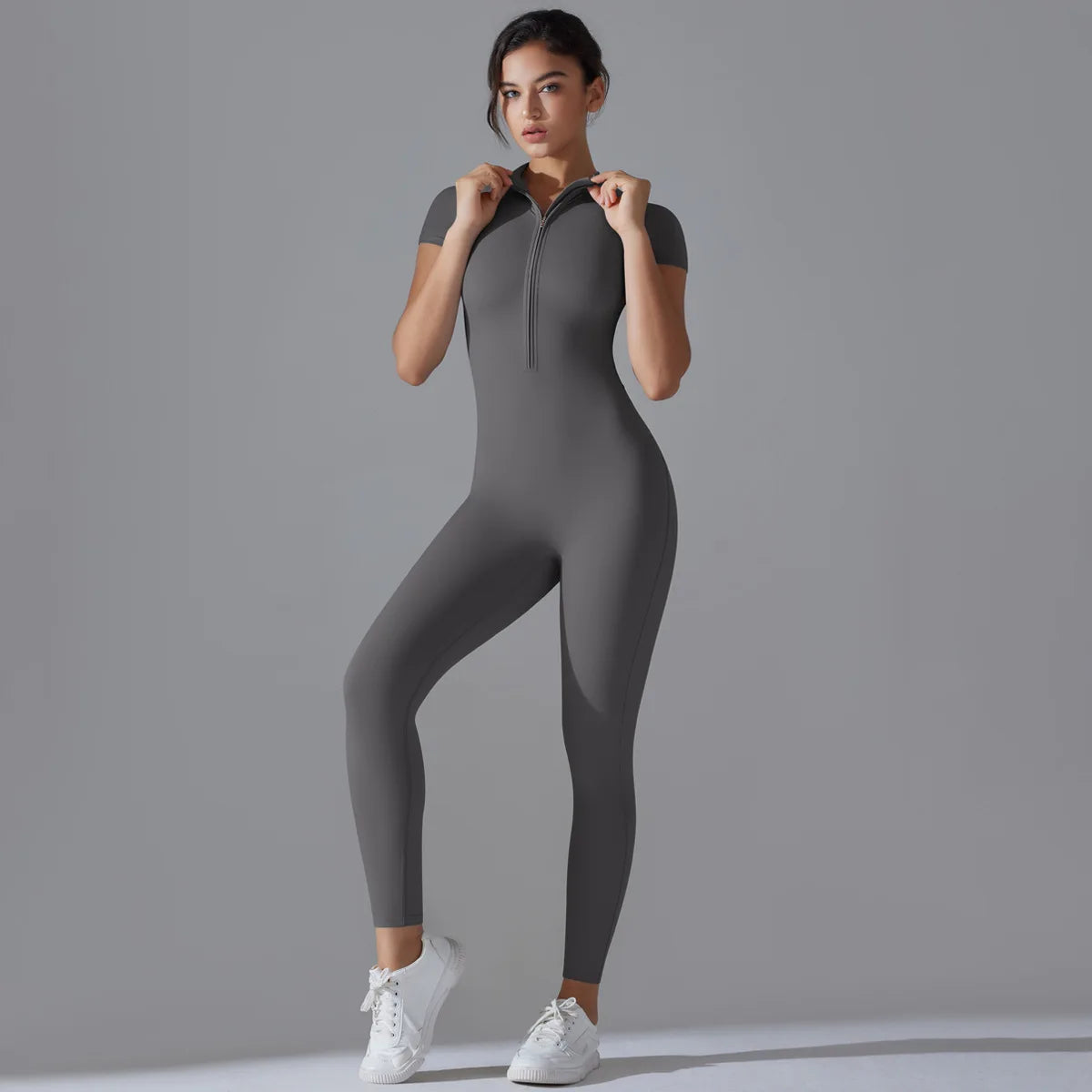 Performance Zip-Front Yoga Jumpsuit