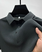 Men's Ice Silk Polo Shirt – Breathable Smart Casual Tee