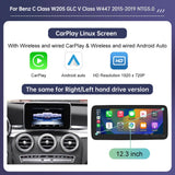 Mercedes Benz W205 GLC CarPlay & Android Auto Screen