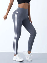 High-Waist Side Stripe Performance Leggings
