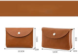 Custom Letters Fashion Women Short Wallet Genuine Leather Double Wallet Small Coin Purse Mini Credit Card Holder Key Storage Bag