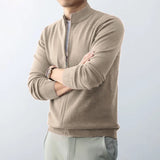 Slim Fit Zipper Cardigan – Premium USA-Made Knit Sweater