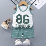 Kids' Cotton Summer Vest & Shorts Set