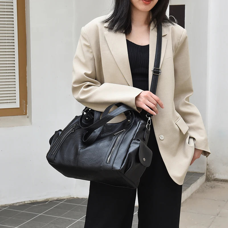 Elegant PU Leather Daily Handbag | American-Crafted Versatile Crossbody