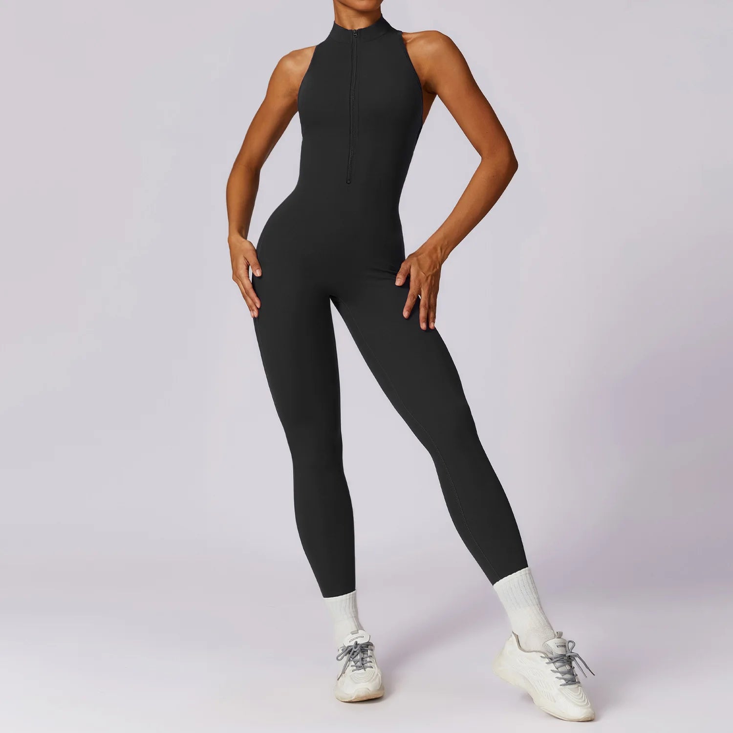 V-Back Athletic Yoga Jumpsuit