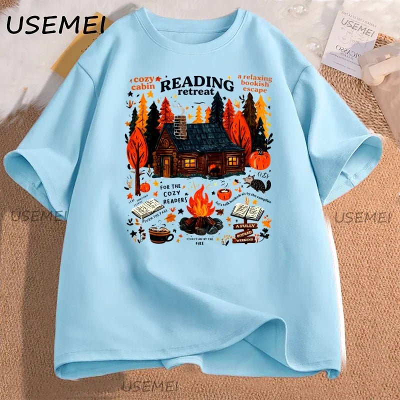 Cozy Cabin Reading Retreat T-Shirt
