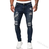 Men’s Ripped Stretch Denim Jeans